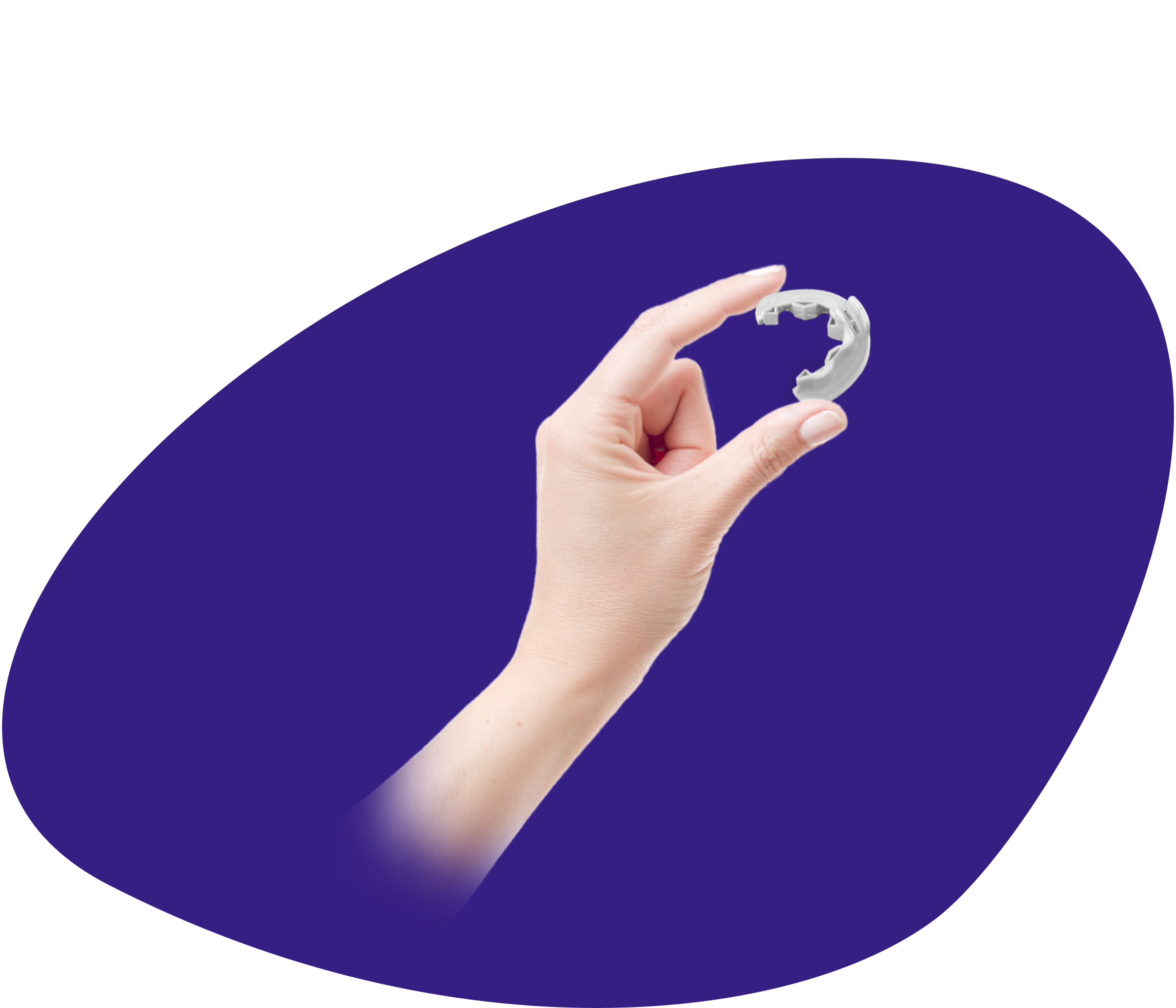 Hand Holding a mouth piece